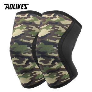AOLIKES 7mm Compression Knee Sleeves for Weightlifting Support Powerlifting Strength Heavy Squats Cross Training Gym Fitness