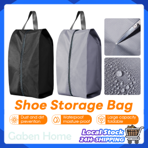 Waterproof Shoe Bag with Zipper Closure Dustproof Portable Travel Organizer Bag Polyester Toiletry Shoes Storage Bag