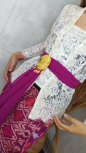 Kanaya Setelan Kebaya semifrance metalic payet jepang Mariana dan rok songket bordir panjang batik Kebaya Bali Murah Modern wisuda pengantin