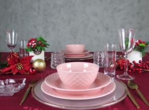 Piring Makan Set Embossed Isi 16