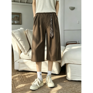 OUMULONG | Grey Double Pleat Dress Pants for Summer Old Money Style Drapey and Elegant