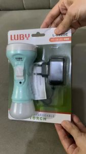 Luby Lampu Senter LED Super Terang L-8920E 5W + 8W COB LED Tahan 8 Jam