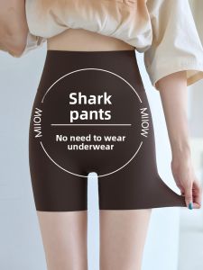 MiiOW | MiiOW Cat Woman High Waist Briefs Three-Quarter Sharkskin Pants Women Summer No-Need Underwear Anti-Light Non-Curling Outerwear Thin Cycling Base Layer Pants