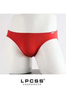 กางเกงในชายเอวต่ำ LPCSS ซีรีส์โชคลาภ สีแดง ปีเกิด ผ้าหมดาล ระบายอากาศดี ขอบบาง
