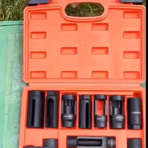 10PCS CR-V Oxygen Sensor Socket Set – O2 Sensor Removal Tool Kit Pressure Wrench Set