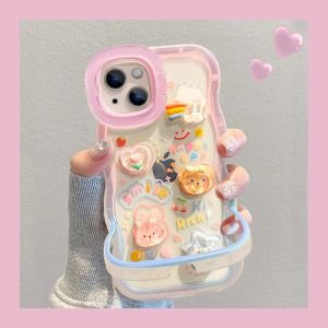 PINFEI | Colorful Doodling Cloud Character Dual Bracket Drop-resistant Phone Case
