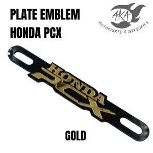 HONDA PCX PLATE NUMBER EMBLEM BADGE GLOSSY GOLD-COLOR FOR MOTORCYCLE