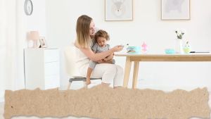 GEARBEST Foldable Baby High Chair Adjustable Wooden Dining Chair with Table for Feeding and Playtime