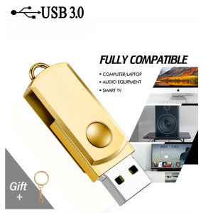 Jaster | Rotatable Silvery Metal High Speed USB 3.0 Flash Drives 64GB 32GB Pen Drive 128GB 16GB 8GB 4GB Memory Stick Creative Gift U Disk