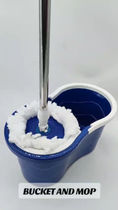 K&S- INFINTY SPIN MOP SPINNER WITH BUCKET W/360-DEGREE ROTATING FREE-1PCMicroFiber REFILL mop.