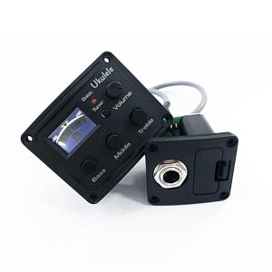 1 Pcs Ukulele Pickup 3 Band EQ Equalizer Tuner System LCD Display String Instrument Accessories