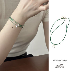 925 Sterling Silver Letter Bracelet Korean Style Elegant Minimalist Stackable Fine Jewelry Womens Hand Cord New 2025