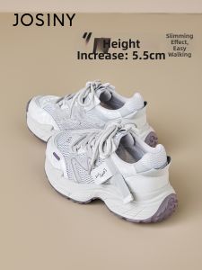 Josiny | Thick Sole Dad Shoes Sport Shoes Mesh Upper Elevating
