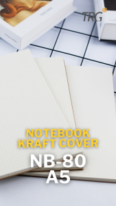 TRG Brown Kraft Cover Spiral Notebook A5 NB-80 - Buku Tulis Catatan A5 Bookpaper Motif Ruled Dotted Grid Plain TRG