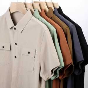 Baju kemeja pria distro terbaru dewasa slimfit lengan pendek bahan crinkle airflow premium