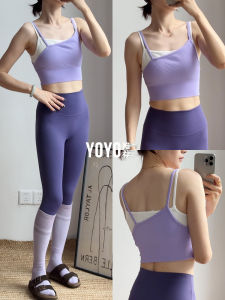 Áo Tập Yoga Có Đệm Ngực Áo Tập Thể Dục Thường Ngày Cho Nữ Đồ Thể Thao Mùa Hè 2022 Áo Vest Thể Thao Có Đệm Ngực Thiết Kế Hai Mảnh