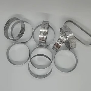 6Pcs Round Stainless Steel Tart Rings Heat-Resistant Metal Pastry Mold For Pastry French Dessert