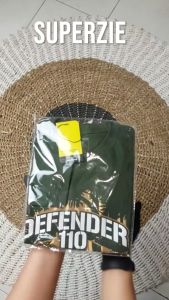 Kaos anak laki laki distro lengan panjang motif kendaraan mobil jeep DEFENDER warna army bahan adem
