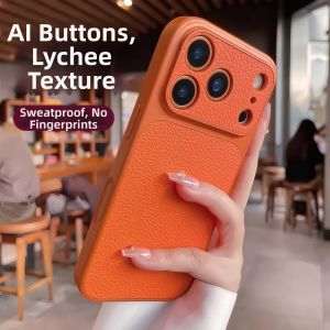 SinQui | Ins Wind Litchi Skin Texture Slim Drop Protection Case for iPhone