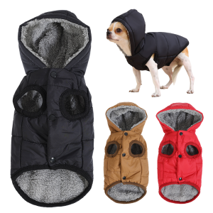 Dog Winter Clothes Warm Pet Thicken Fleece Vest Comfortable Puppy Waterproof Hoodies For Dogs Cats Chihuahua Yorkshire Supplies