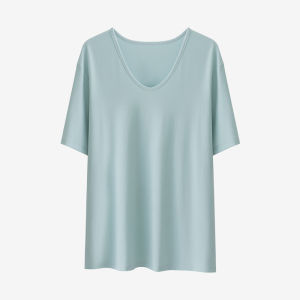 เสื้อยืดคอกลมแขนสั้นผ้าคอตตอนหลวมๆ สำหรับผู้หญิง ทรงหลวม สวมใส่สบาย ระบายอากาศได้ดี ทรงหลวม เสื้อยืดคอกลม