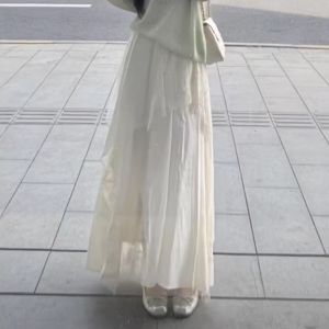 XUECAIQI | Gentle Style Knit Top & Lace Skirt Two-Piece Set