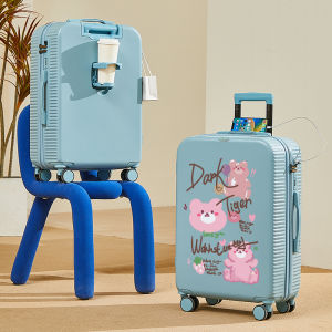 Doodle Luggage New Multi-Functional Travel Bag for Men And Women Large Capacity Pull Rod Carry-On Password Box Cartoon Style