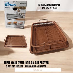 saringan minyak/cooper crysper try fika/peniris minyak/baking try