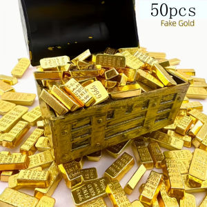 Mini Fake Gold Bar 100g Fine Gold Plated Bullion Brick Ornament for Home Wealth Decoration Feng Shui Lucky Gift