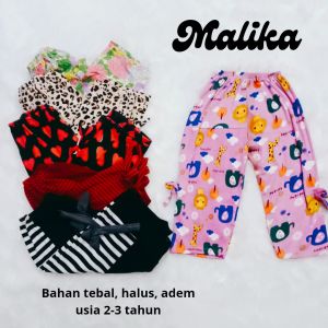 Celana panjang harian anak perempuan usia 1-5 tahun variasi pita samping