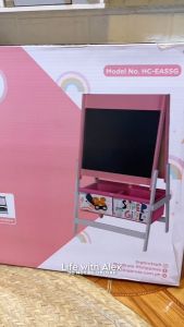 Harper & Chase Super Girl Multi-Functional Blackboard & Whiteboard Learning Easel Stand with Cloth Bins