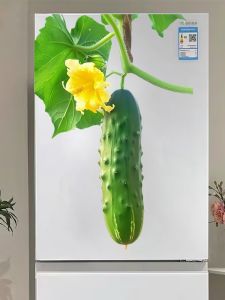 Nhãn Dán Tủ Lạnh Hình Rau Củ Quả Màu Xanh Lá Cây Nhãn Dán Tủ Lạnh Hai Cửa Nhãn Dán Tủ Lạnh Bốn Cửa Trang Trí Tường PVC Chống Nước