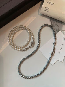 CAFFTI | Grayed Akoya Pearl Horseshoe Necklace