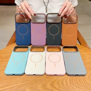 (ส่งจากไทย) เคสแม่เหล็ก ลายหนัง iPhone 11 12 13 14 15 16 17 Plus Pro Max