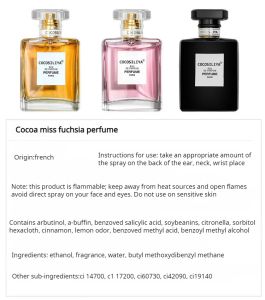 Womens Perfumes Emulsions Persistent Perfume Spray Elegant Wood Tone Fragrances Luxury and Highend