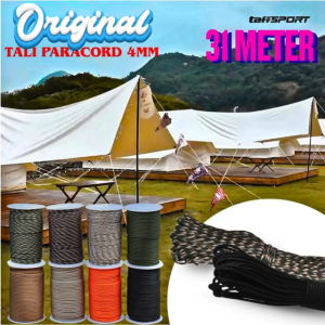 JAYA TaffSPORT Tali Paracord Tenda Camping multifungsi super kuat Adventure 7 Core 4mm 31 M - SS01