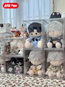 กล่องเก็บตุ๊กตาผ้าฝ้ายอะคริลิค โปร่งแสง กล่องใส่ของเล่นกันฝุ่นตุ๊กตาตัวแสดงตู้โชว์ออแกไนเซอร์สำหรับโฮมออฟฟิศ