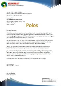 Kop Surat Dalam Format PPTX Plus Ukuran A4 Model ai02