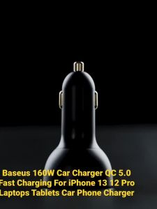 Tẩu sạc nhanh công suất cao 160W Baseus Multi Port Car Fast Charger (Hàng chính hãng)
