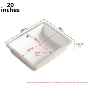 Large Capacity Flat Square Undermount Sink