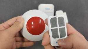 Alarm Rumah Indoor KERUI Strobe Sirine 3 Sensor P819 strobe Alarm System set