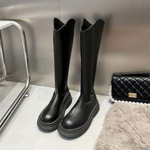 Knee-high Womens Boots Large-calf High-tube Fat MM Not Over-the-knee Autumn New Small-size High-tube Knight Boots