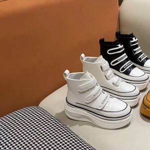 GRATIS BOX Sepatu Wanita Sneakers Tinggi Fashion Wanita Trendy Korean Shoes Casual Style - 0296