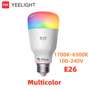 Yeelight Smart LED Bulb M2 Multicolor E26/E27 Bluetooth Connection 1700K-6500K Voice Control 1000 Lumens works with Ok Goolge