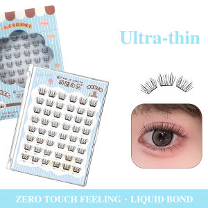 Ultra Thin No-Glue Faux Mink Lashes 8Rows Breathable Segmented Eyelashes Liquid Bond for Effortless All-Day Wear for girls