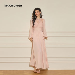 Vacation Beach Soft Cloud Rose Pink Lace Dress