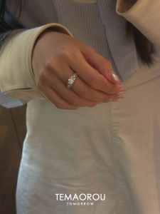 Elegant Silver Diamond Ring for Women Non-Fading Versatile Open Ring Fashionable Jewelry Index Finger Ring Cat Soft Brand