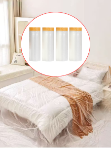 Plastic Drop Cloth Plastic Sheeting Waterproof Protective Masking FilmPrevent Dust Paint for CarFurnitureCarpetFloor