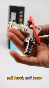 HOMENEEDS Keran Air Kuningan Kran Air Drat 1/2 In Bisa Dikunci JS-139