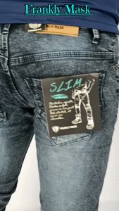 Celana Panjang Jeans Pria Black Snow - Celana Panjang Pensil Jeans Pria Snow Acid